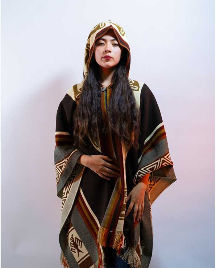 PONCHO UNISEX ARTESANAL CAFE