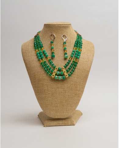 COLLAR YUYAY TURQUESA 3 FILAS