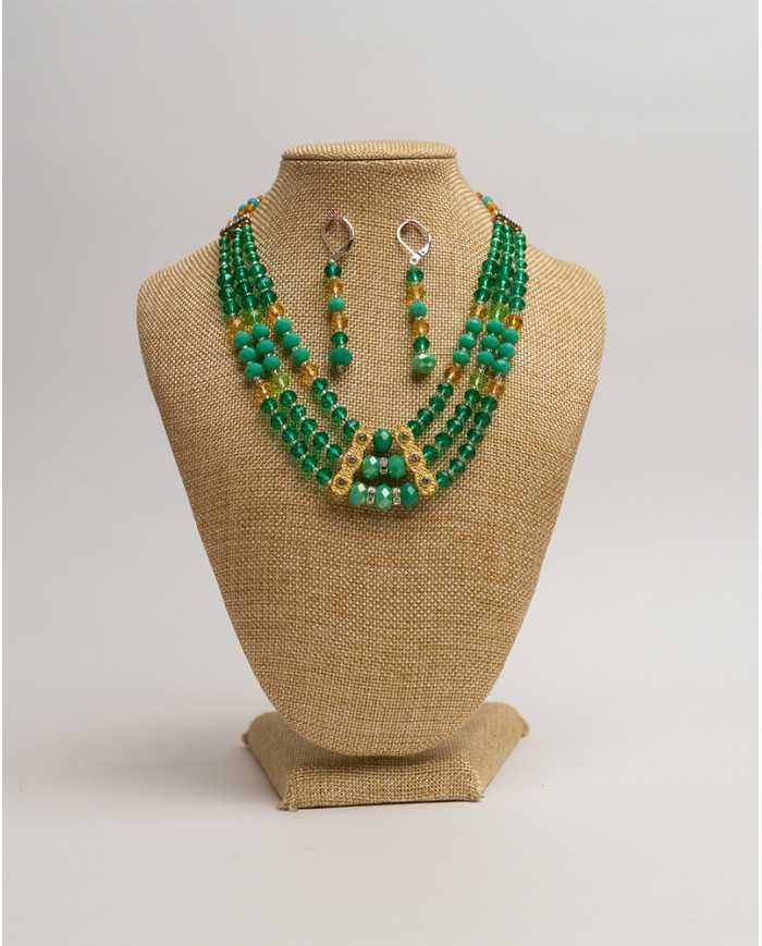 COLLAR YUYAY TURQUESA 3 FILAS