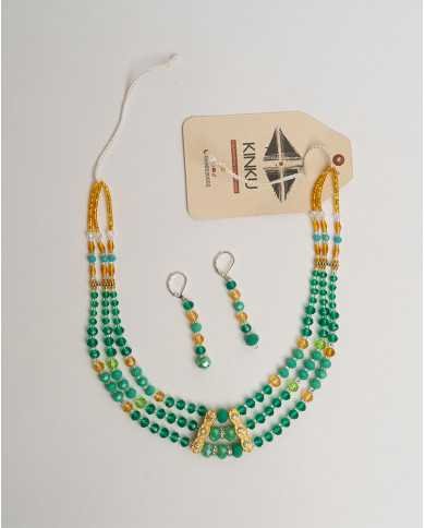 COLLAR YUYAY TURQUESA 3 FILAS