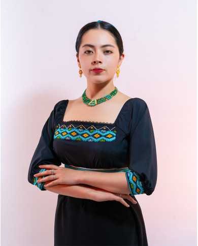 COLLAR YUYAY TURQUESA 3 FILAS