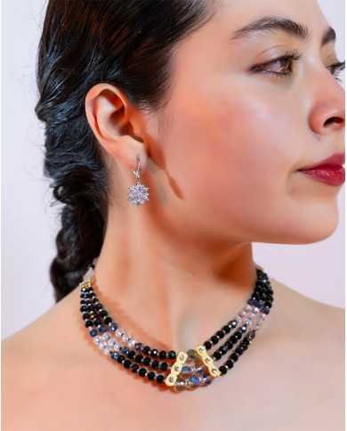 COLLAR YUYAY NEGRO 3 FILAS