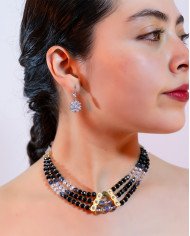 COLLAR YUYAY NEGRO 3 FILAS