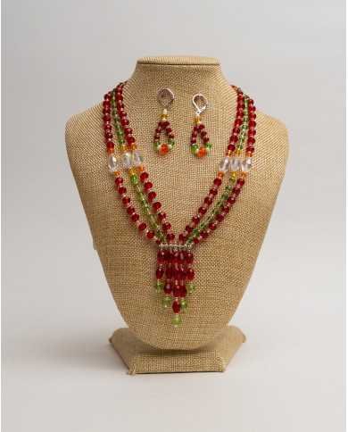 COLLAR WIÑARIK ROJO CASCADA