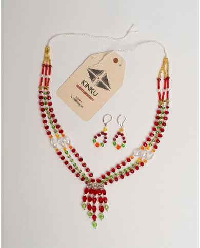 COLLAR WIÑARIK ROJO CASCADA