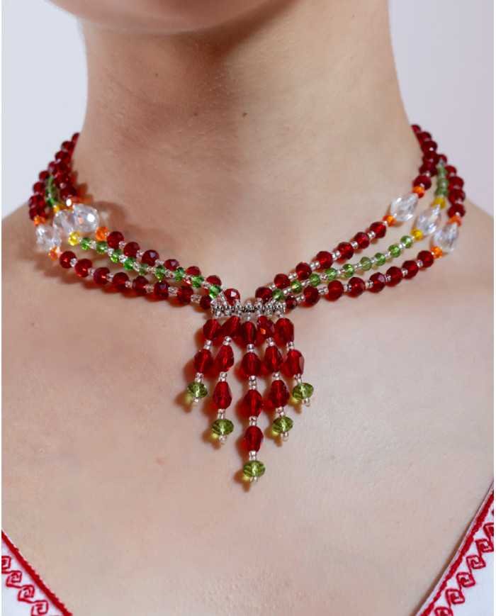 COLLAR WIÑARIK ROJO CASCADA