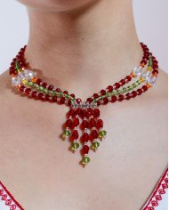 COLLAR WIÑARIK ROJO CASCADA