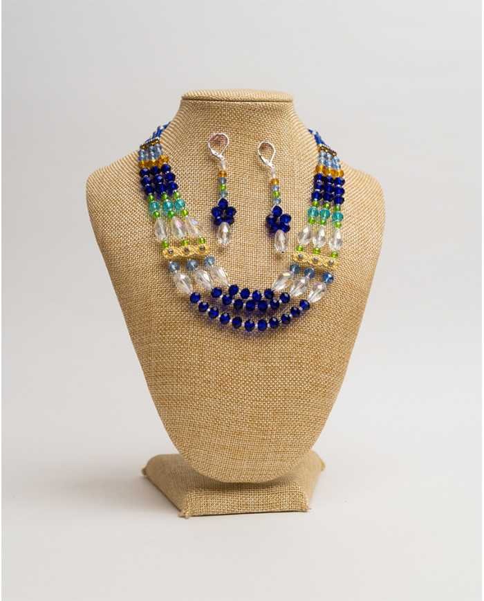 COLLAR KAMANA AZUL 3 FILAS