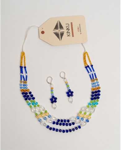COLLAR KAMANA AZUL 3 FILAS