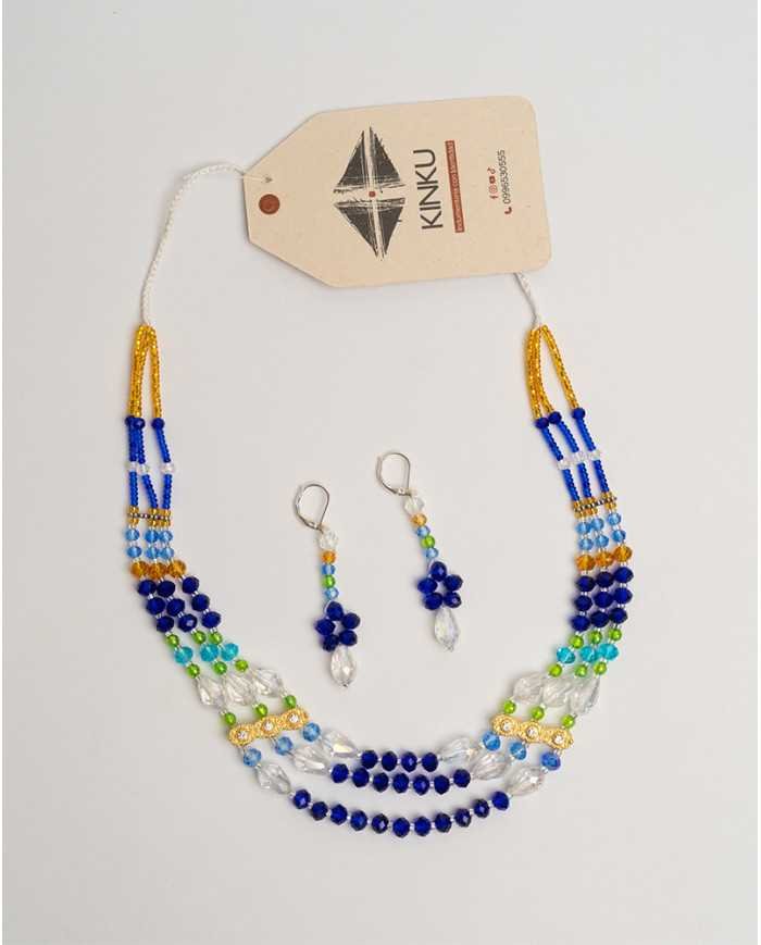 COLLAR KAMANA AZUL 3 FILAS