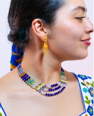 COLLAR KAMANA AZUL 3 FILAS