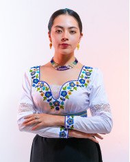 COLLAR KAMANA AZUL 3 FILAS