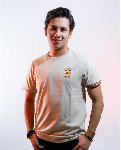 CAMISETA AYA BEIGE HOMBRE