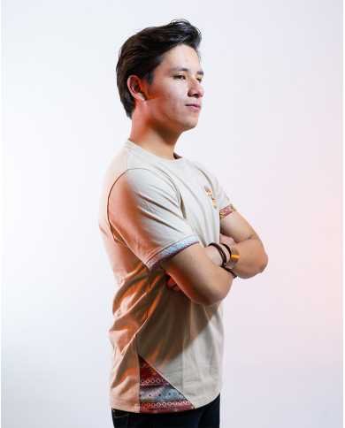 CAMISETA AYA BEIGE HOMBRE