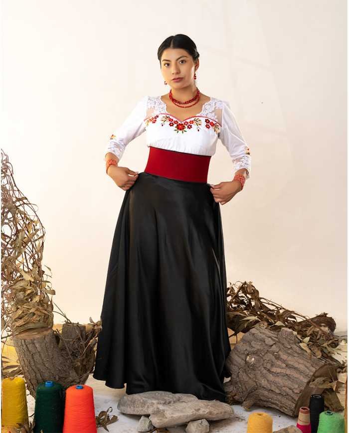 BLUSA ACHIK ROJO BORDADO ORLÓN