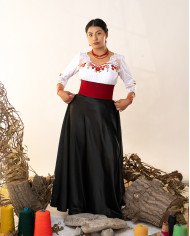 BLUSA ACHIK ROJO BORDADO ORLÓN