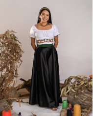 BLUSA KATIK VERDE BORDADO ORLÓN