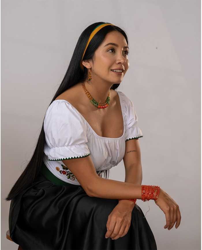 BLUSA KATIK VERDE BORDADO ORLÓN