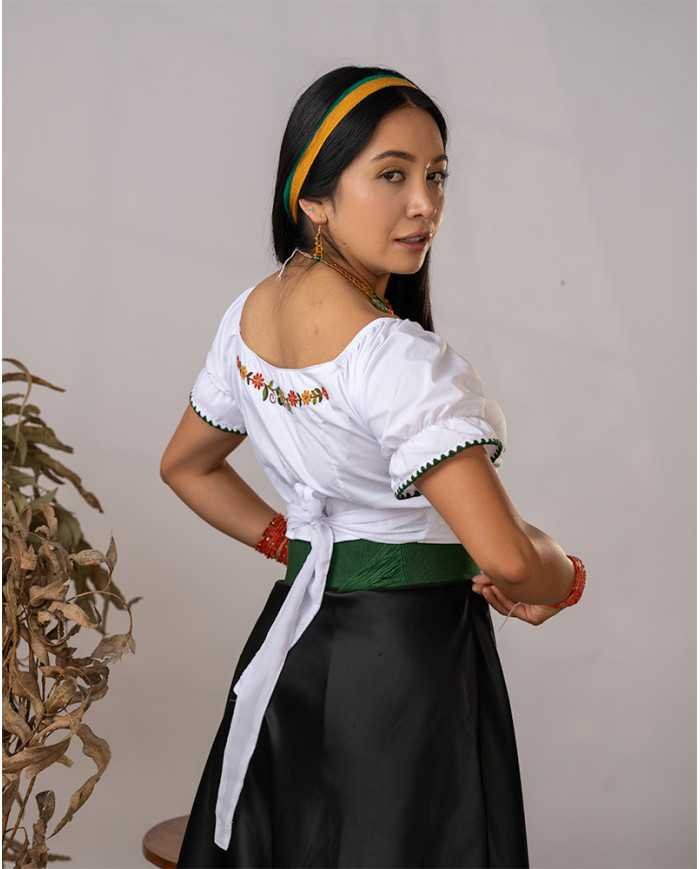 BLUSA KATIK VERDE BORDADO ORLÓN