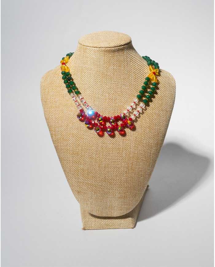 COLLAR Y ARETES PISHIKSISA KAWIÑA CRISTALES