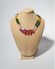 COLLAR Y ARETES PISHIKSISA KAWIÑA CRISTALES