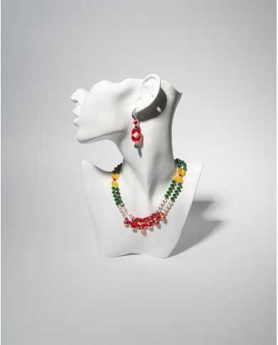 COLLAR Y ARETES PISHIKSISA KAWIÑA CRISTALES