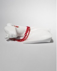 COLLAR Y ARETES ACHIK ROJO CRISTALES