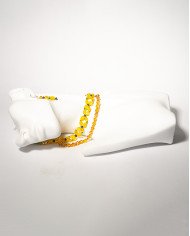 COLLAR Y ARETES ACHIK MOSTAZA CRISTALES