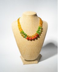 COLLAR Y ARETES KATIK VERDE CRISTALES