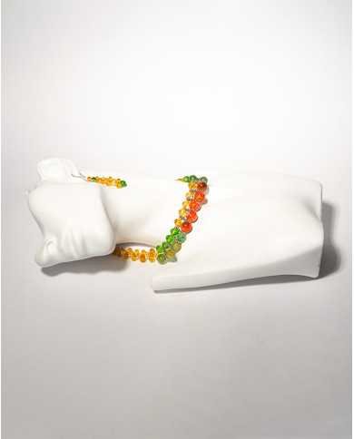 COLLAR Y ARETES KATIK VERDE CRISTALES