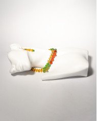 COLLAR Y ARETES KATIK VERDE CRISTALES