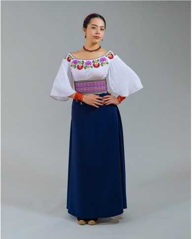 BLUSA KUSHI LILA BORDADO SEDA