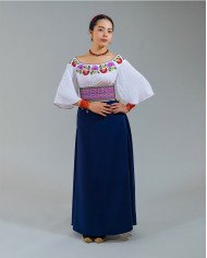 BLUSA KUSHI LILA BORDADO SEDA