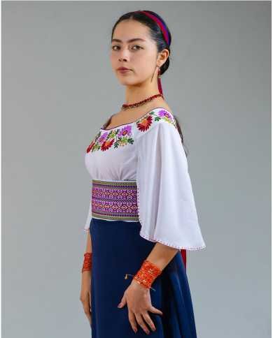 BLUSA KUSHI LILA BORDADO SEDA
