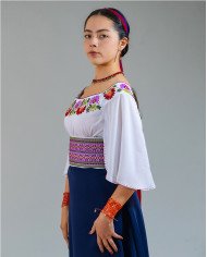 BLUSA KUSHI LILA BORDADO SEDA