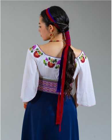 BLUSA KUSHI LILA BORDADO SEDA