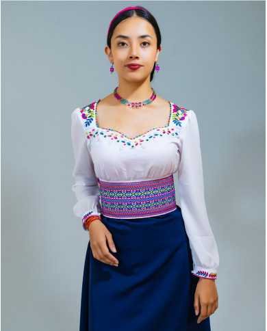 BLUSA WALLPAY FUCSIA BORDADO ORLÓN