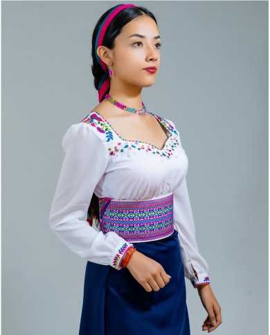 BLUSA WALLPAY FUCSIA BORDADO ORLÓN