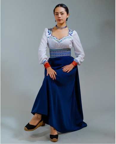 BLUSA WALLPAY AZUL BORDADO ORLÓN