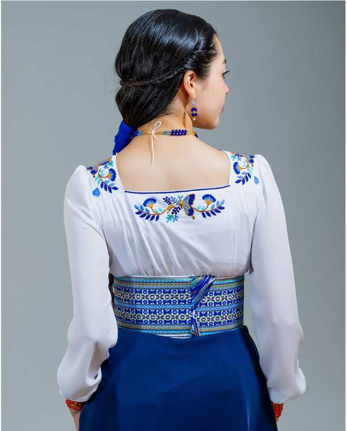 BLUSA WALLPAY AZUL BORDADO ORLÓN