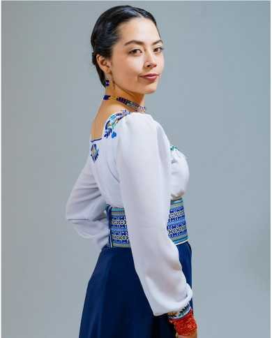 BLUSA WALLPAY AZUL BORDADO ORLÓN