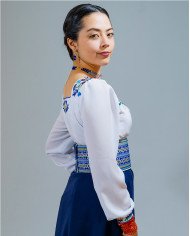 BLUSA WALLPAY AZUL BORDADO ORLÓN