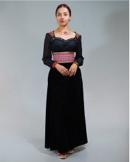 BLUSA WALLPAY NEGRO CON COLLAR Y ARETES