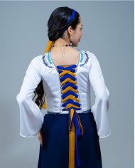 CORSET SISARI AZUL DECORADO EN PEDRERIA