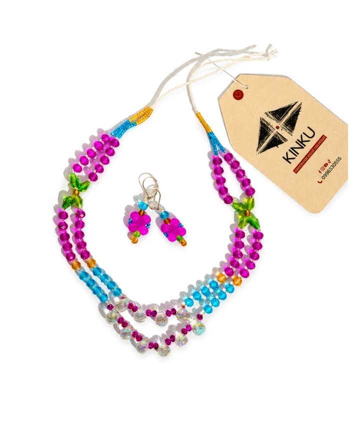 COLLAR WALLPAY FUCSIA 2 FILAS