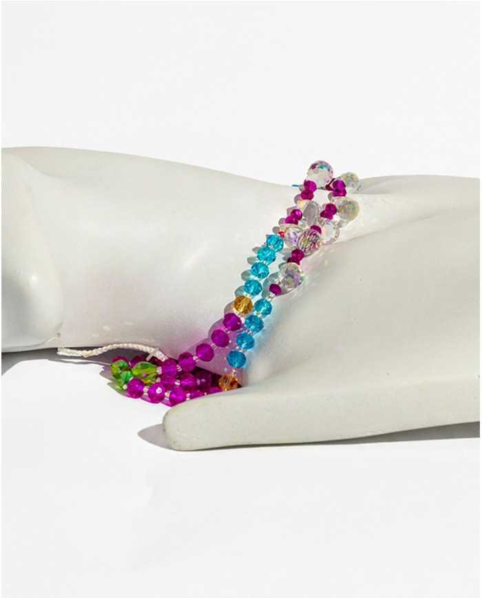 COLLAR WALLPAY FUCSIA 2 FILAS