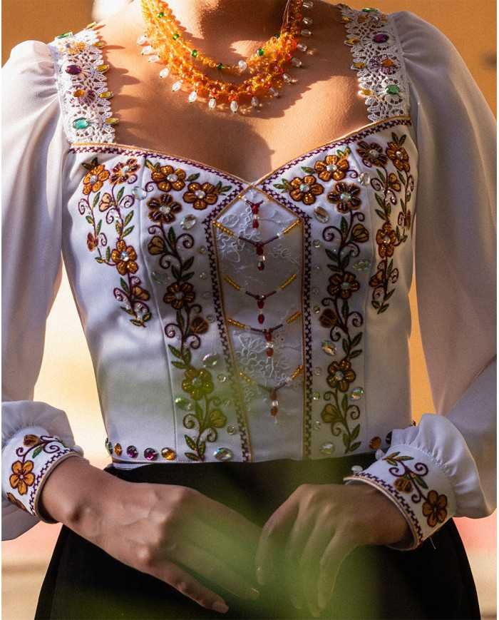 CORSET ÑUSTA DECORADO EN PEDRERIA
