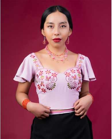 BLUSA KUSHIKUY BORDADO SEDA (S)