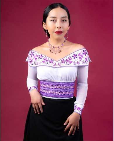BLUSA SAMI BORDADO SEDA (XS)