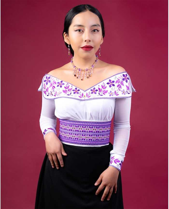 BLUSA SAMI BORDADO SEDA (XS)